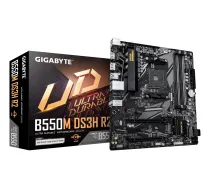 Mainboard, GIGABYTE, AMD B550, Socket AM4, micro ATX, RAM DDR4-SDRAM, 4xSlots, 2xNumber of M.2 (M) slots, B550M DS3H R2, B550MDS3HR2