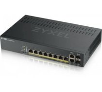 ZYXEL GS1920-8HPV2, 10 PORT SMART MANAGED SWITCH 8X GIGABIT COPPER AND 2X GIGABIT DUAL PERS., HYBRID MODE, STANDALONE OR NEBULAFLEX CLOUD, 130 WATT POE, FANLESS (5Y WARRANTY)