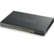 ZYXEL GS1920-24HPV2, 28 PORT SMART MANAGED POE SWITCH 24X GIGABIT COPPER POE AND 4X GIGABIT DUAL PERS., HYBRID MODE, STANDALONE OR NEBULAFLEX CLOUD, 375 WATT POE (5Y WARRANTY)