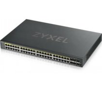 ZYXEL GS1920-48HPV2, 50 PORT SMART MANAGED POE SWITCH 48X GIGABIT COPPER POE AND 4X GIGABIT DUAL PERS., HYBRID MODE, STANDALONE OR NEBULAFLEX CLOUD, 375 WATT POE (5Y WARRANTY)