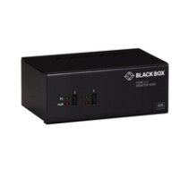 BLACK BOX KVM SWITCH - 2-PORT, DUAL-MONITOR, HDMI 2.0, 4K 60HZ, USB 3.0 HUB, AUDIO