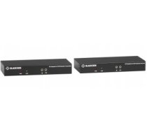 BLACK BOX KVX SERIES KVM EXTENDER OVER FIBER - 4K, SINGLE-HEAD, DISPLAYPORT, USB 2.0 HUB, SERIAL, AUDIO, LOCAL VIDEO WITH (2) SFPS, 1250-MBPS - LC, MM 1310NM, 2KM (LFP412)