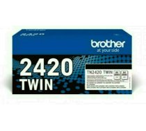 BROTHER TN2420 TWIN-PACK BLACK TONERS (BK = 3,000 PAGES/CARTRIDGE)