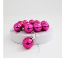 Dekors Ziemassvētku rotājumi bumbas, d-2,5cm.,12gab, "fuchsia"