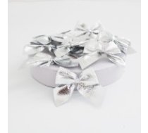 Dekors Ziemasvētku rotajumi bantītes 12gab., 5*5cm.,"Silver"