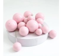 Dekoratīvās bumbiņas, dažādi izmēri, 20 gab.,"pink''