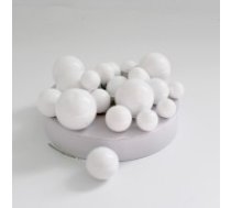 Dekoratīvās bumbiņas, dažādi izmēri, 20 gab.,"white''