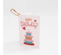 Apsveikuma kartiņas HAPPY BIRTHDAY 6x9cm, 1 gab.