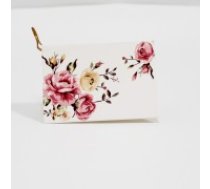 Apsveikuma kartīte ar ziedu rakstu, 6,5 × 9 cm