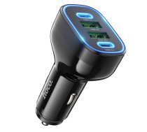 HOCO car charger  2 x USB A + 2 x Typ C PD QC 72W NZ11 black ()