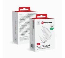 FORCELL F-ENERGY TFK-TC-20WPD travel charger Type C + cable Type C to Lightning PD QC4.0 3A 20W white ()