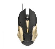 ART wire computer mouse USB A 2400 dpi AM-98 black gold ()