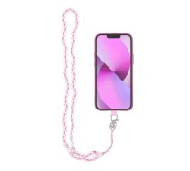 CRYSTAL DIAMOND pendant for the phone / cord length 74cm (37cm in the loop) / on neck - lite pink ()