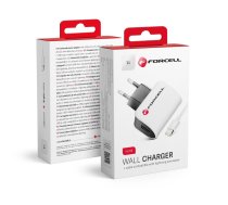 FORCELL F-ENERGY U19 travel charger USB A + cable USB A to Lightning 1A 5W white black ()