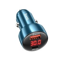 HOCO car charger USB A + Type C with digital display PD QC3.0 3A 48W Z50 blue ()