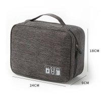 Travel organizer with compartments and handle R-K-1080 gray ()