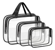 Travel cosmetic bag set 3 pcs RC-K-1083 transparent ()