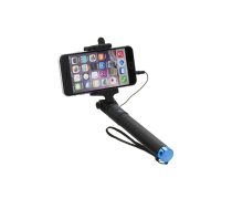 Selfie stick with remote control in handle (cable Jack 3,5 mm) blue ()