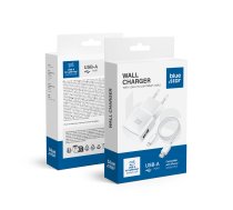 BLUE STAR travel charger 1A 5W USB A + USB A to Lightning cable TFK-TC-1100B, white ()