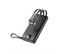 VEGER power bank 10000 mAh with built-in Micro USB / Type C / Lightning cables, model C10 (W1116), black ()
