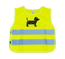 Safety vest for kids yellow with certyficate DOG AMIO-03937