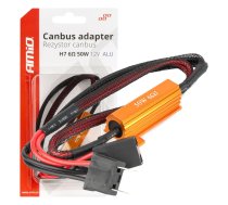 LED Canbus releja rezistors 6Ω 50W H7 plug and socket AMIO-04089