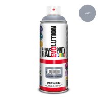 Akrila krāsa aerosolā pelēka matēta RAL 7001 Evolution PintyPlus 400ml