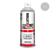 Akrila krāsa aerosolā pelēka matēta RAL 7035 Evolution PintyPlus 400ml