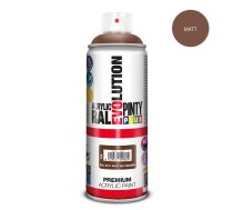 Akrila krāsa aerosolā brūna matēta RAL 8011 Evolution PintyPlus 400ml