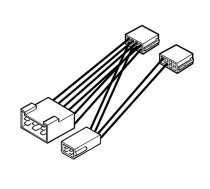 Automašīnas radio ISO pāreja ar vadiem 15 cm.