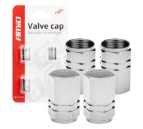 Alimīnija auto ventiļu vāciņi micītes silver 4 pcs