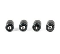 Ventiļu micītes Aluminium Black Valve AMiO cap 4 pcs