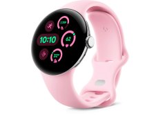 Google Pixel Watch 3 Viedpulkstenis, 41mm, AMOLED Ekrāns, 24h Baterija, EKG, GPS, Wear OS, WiFi, Rozā Kvarca