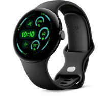 Google Pixel Watch 3 Viedpulkstenis, 45mm, AMOLED Ekrāns, 24h Baterija, EKG, GPS, Wear OS, WiFi, Obsidiāna