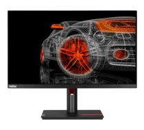 Lenovo ThinkVision P24h-30 Grafiskais monitors, 24", QHD 2560x1440 izšķirtspēja, 60Hz, IPS panelis, USB-C, melns