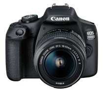 Canon EOS 2000D Spoguļkamera Komplekts ar EF-S 18-55 IS II Objektīvu, 24.1MP, 3" Ekrāns, Full HD Video