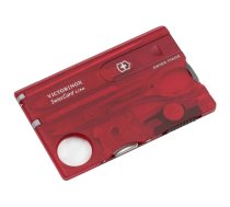 Victorinox SWISSCARD LITE sarkans caurspīdīgs