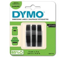 Dymo Embosēšanas lentes 9mm melnas 3 gab.