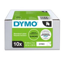 Dymo D1 lente 9mm x 7m, melns uz balta 10 gab.