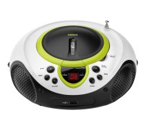 Lenco SCD-38 USB Radio/CD atskaņotājs, FM/CD/USB, baterijas/AC, zaļš