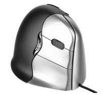 Evoluent VerticalMouse 4 vertikālā pele, 2600 DPI, ar vadu, Ergonomiska, Labās rokas, Melna