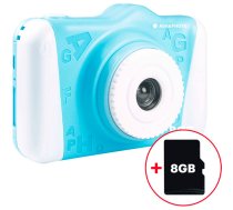 AgfaPhoto Realikids Cam 2 Bērnu Digitālā Fotokamera, 5MP, 2" Ekrāns, HD Video, ar 8GB SD Karti, Zila