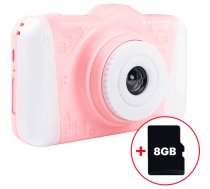 AgfaPhoto Realikids Cam 2 Bērnu Digitālā Fotokamera, 5MP, 2" Ekrāns, HD Video, ar 8GB SD Karti, Rozā