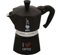 Bialetti Moka Express 3TZ melna I love coffee kafijas krūze