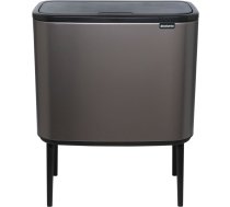 Brabantia Bo Touch Bin atkritumu tvertne, platīna krāsa, 11 + 23L