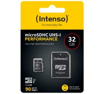 Intenso microSDHC 32GB 10. klases UHS-I U1 veiktspēja