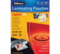 Fellowes glancēts 125 Micron Card laminēšanas kabatiņas 75x125mm