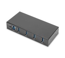 Digitus USB 3.0 centrmezgls, 4 porti, industriāla līnija, 15 kV-ESD