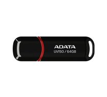 ADATA USB 3.2 Zibatmiņa UV150 64GB Melna AUV150-64G-RBK