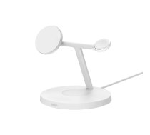 Belkin BOOST CHARGE PRO Qi2 3in1 magnētiski Uzlādes St.15W balts WIZ032kqWH